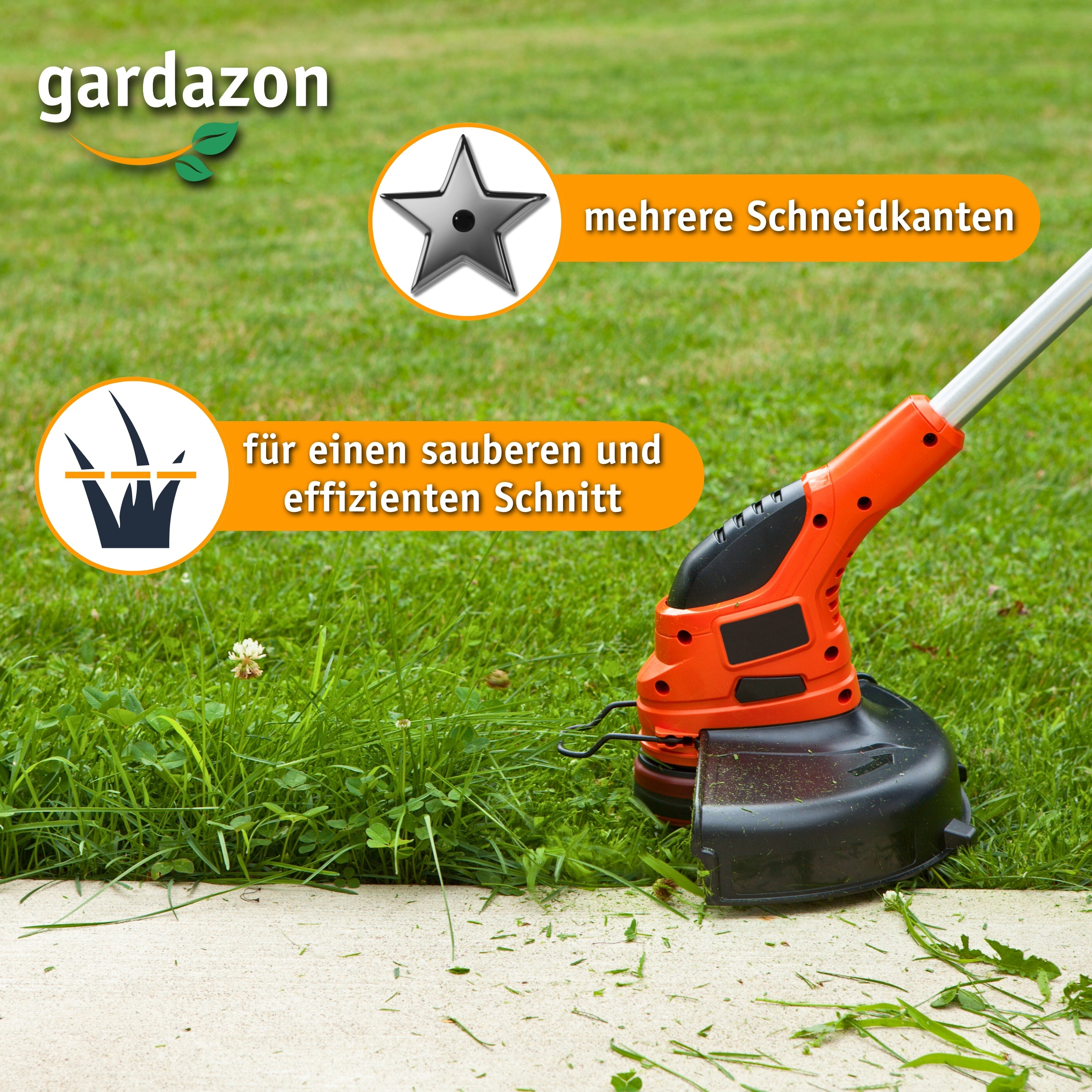 Gardazon Trimmerfaden mit Verstärkung - 2mm x 15m Vorsicht - extrem scharf - (Sternprofil) Freischneider Faden Universell - Mähfaden für Motorsense - Ersatzfaden für Rasentrimmer - Nylonfaden