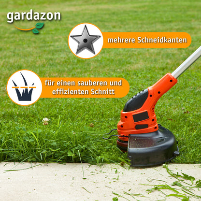 Gardazon Trimmerfaden mit Verstärkung - 3mm x 15m Vorsicht - extrem scharf - (Sternprofil) Freischneider Faden Universell - Mähfaden für Motorsense - Ersatzfaden für Rasentrimmer - Nylonfaden