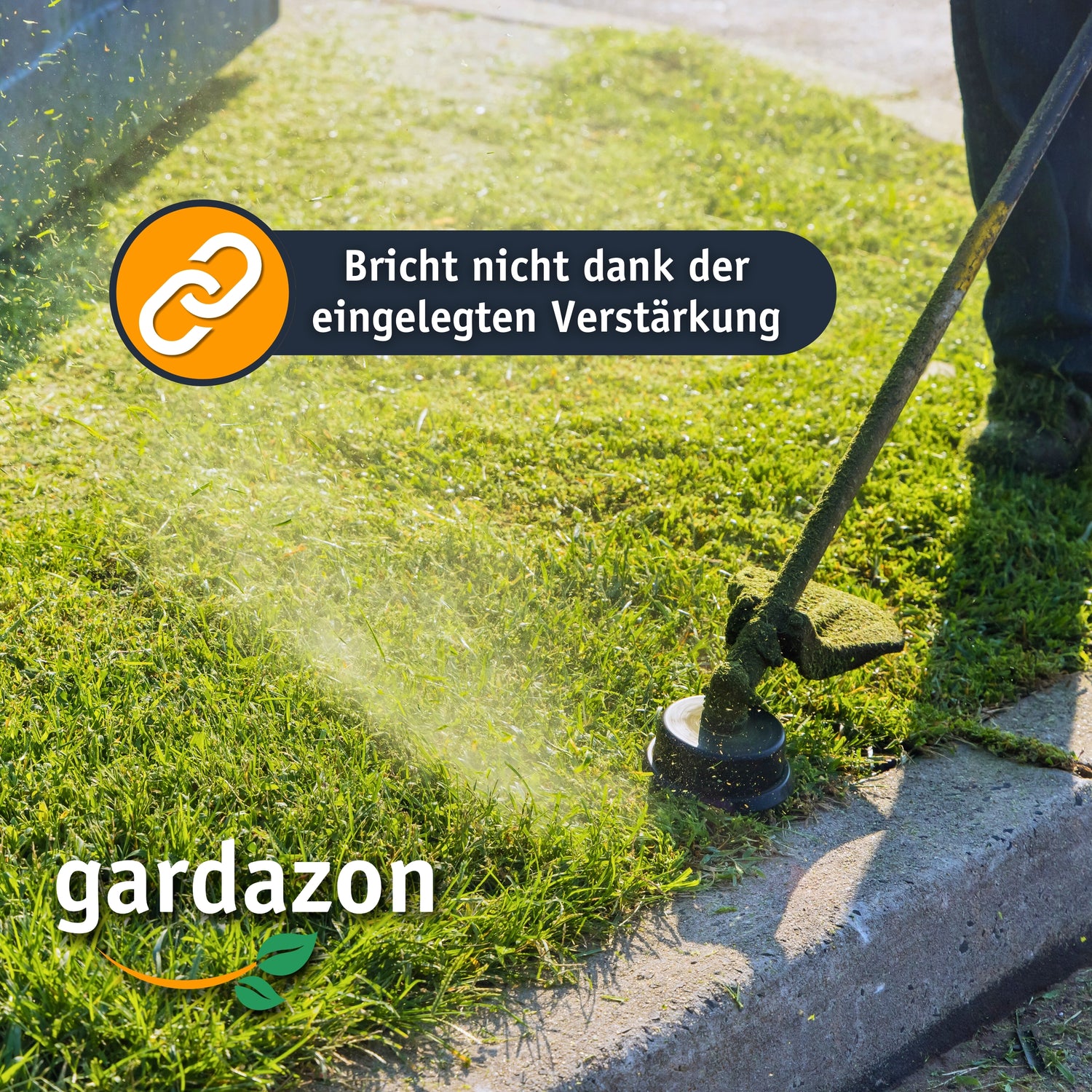 Gardazon Trimmerfaden mit Verstärkung - 3mm x 15m Vorsicht - extrem scharf - (Sternprofil) Freischneider Faden Universell - Mähfaden für Motorsense - Ersatzfaden für Rasentrimmer - Nylonfaden