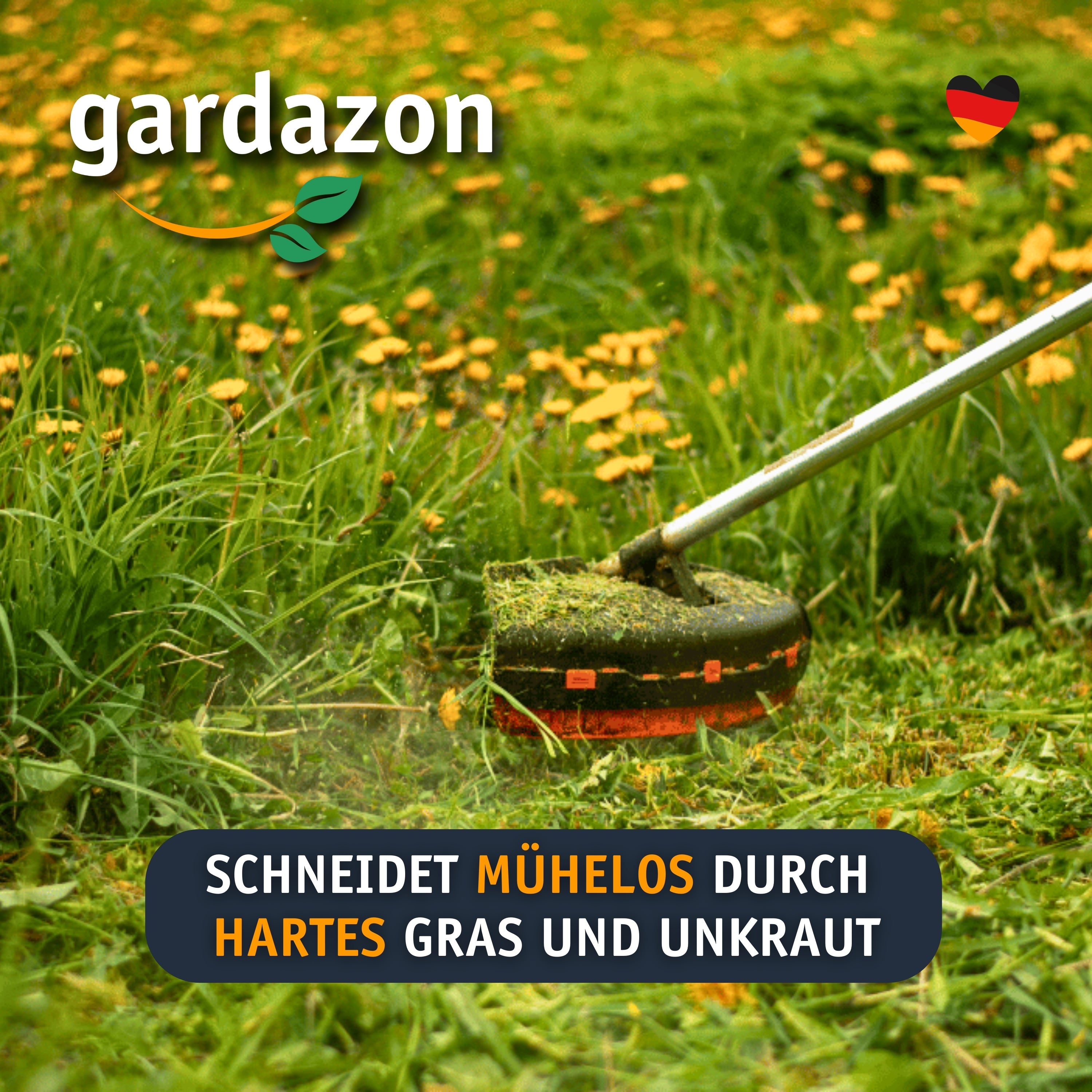 Gardazon Trimmerfaden mit Verstärkung - 3mm x 15m Vorsicht - extrem scharf - (Sternprofil) Freischneider Faden Universell - Mähfaden für Motorsense - Ersatzfaden für Rasentrimmer - Nylonfaden