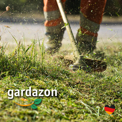 Gardazon Trimmerfaden mit Verstärkung - 3mm x 15m Vorsicht - extrem scharf - (Sternprofil) Freischneider Faden Universell - Mähfaden für Motorsense - Ersatzfaden für Rasentrimmer - Nylonfaden