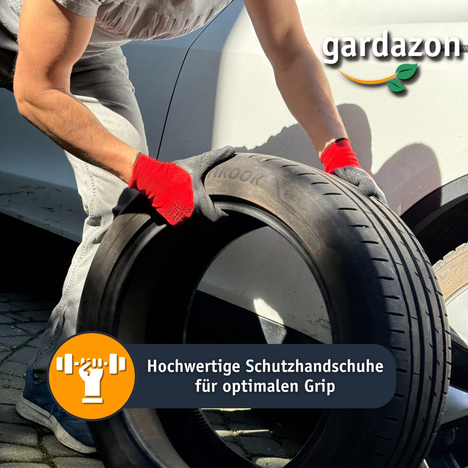 Gardazon Arbeitshandschuhe Herren perfekter Griff – Größe 9, 6 Paar – Schaum-Latexbeschichtet, Schnitt- und Reißfest, Mechaniker Handschuhe, maximalen Schutz Montagehandschuhe, Schutzhandschuhe