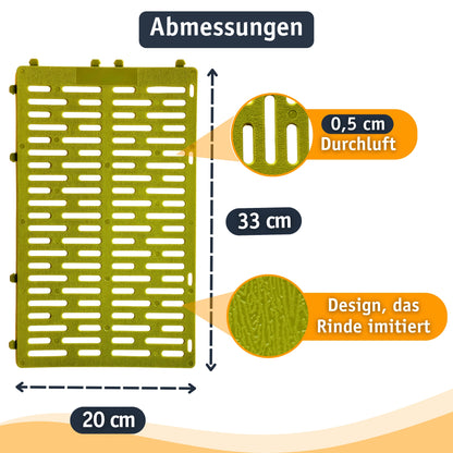 Gardazon verbesserter Baumstamm Schutz erweiterbar Baumschutz Wilderbiss und Mähroboter - 12 Stück (20 x 33cm) Stammschutz, Verbissschutz - erweiterbarer Baummanschette vor Nagetieren, UV-Beständiger