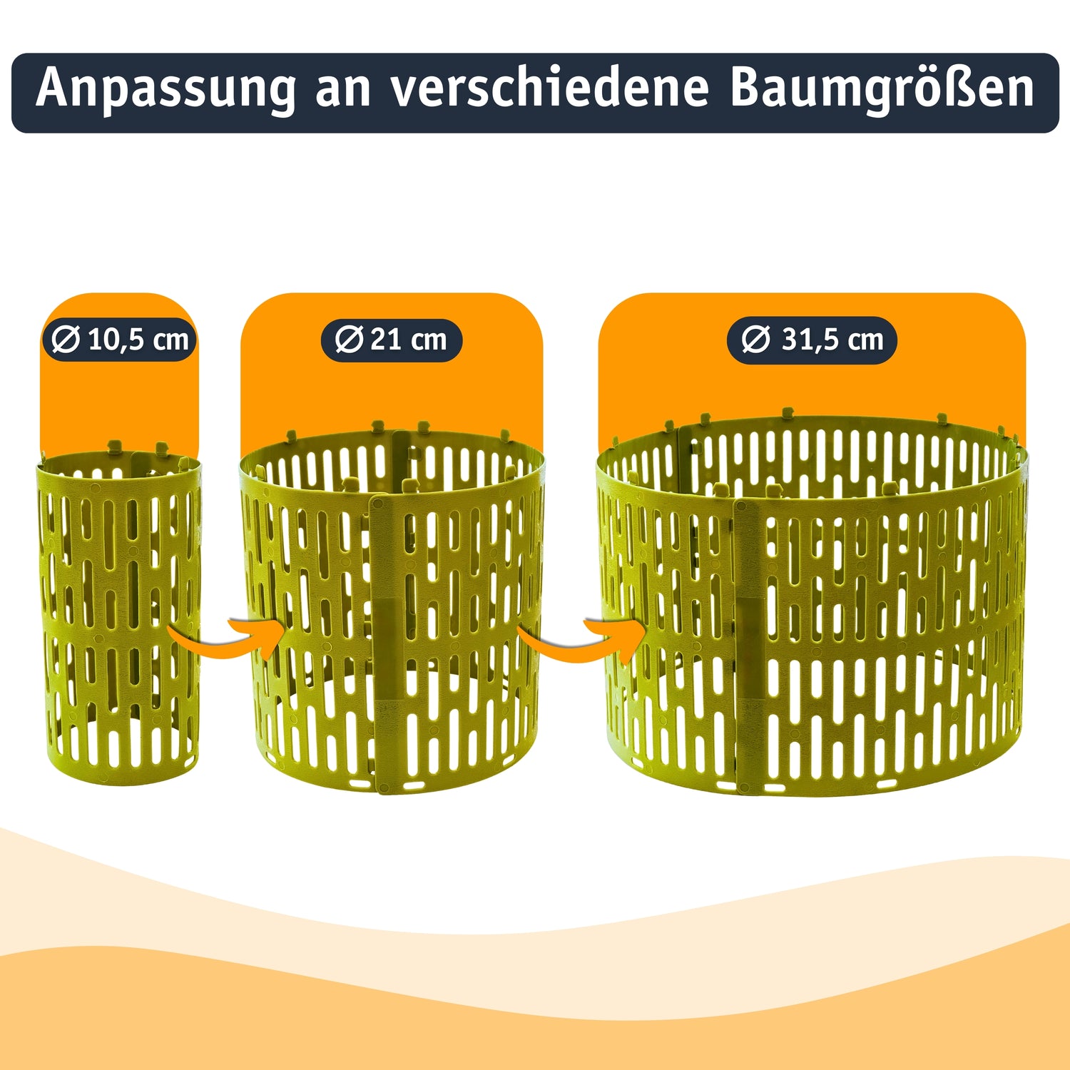 Gardazon verbesserter Baumstamm Schutz erweiterbar Baumschutz Wilderbiss und Mähroboter - 12 Stück (20 x 33cm) Stammschutz, Verbissschutz - erweiterbarer Baummanschette vor Nagetieren, UV-Beständiger